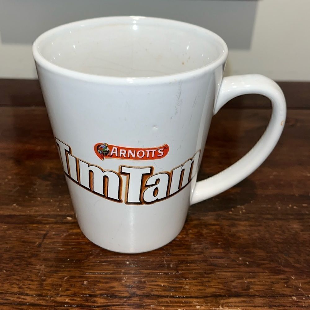Arnotts Tim Tam Biscuits cookies Australia Aussie Coffee Mug Cup 8 Ounce White